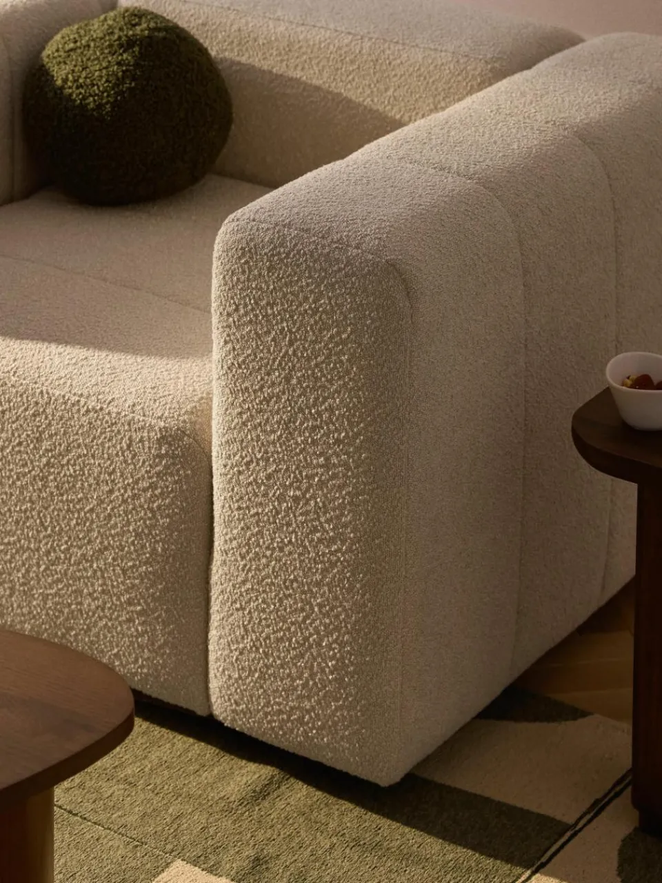 Bouclé loungefauteuil Lena^Westwing Collection New