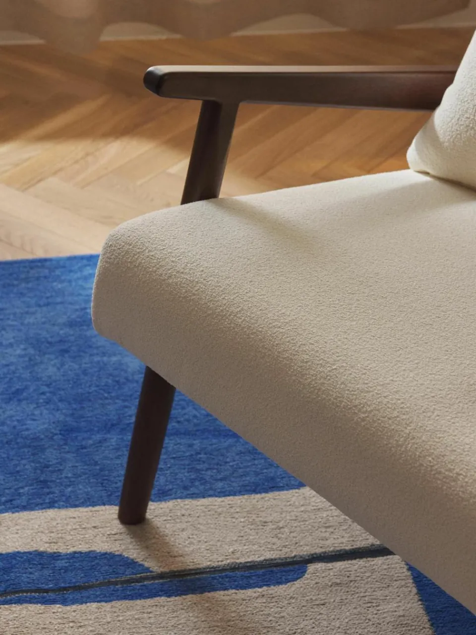 Bouclé loungefauteuil Mikkel^Westwing Collection Online