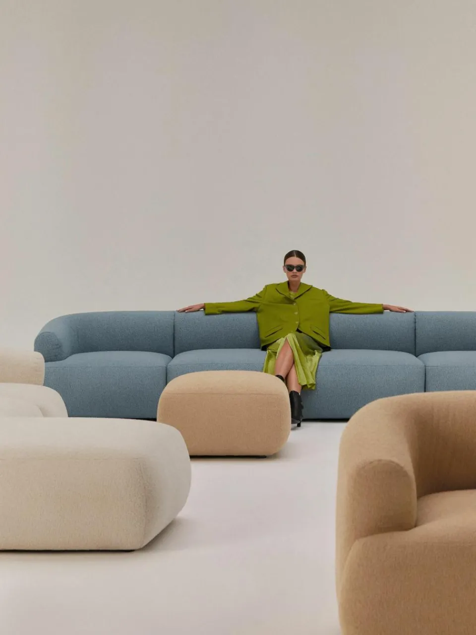 Bouclé middelste module Sofia^Westwing Collection Online
