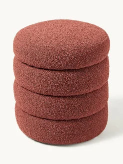 Bouclé poef Alto met opbergruimte^Westwing Collection Best