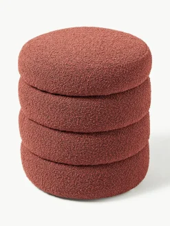 Bouclé poef Alto met opbergruimte^Westwing Collection Best