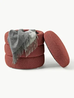 Bouclé poef Alto met opbergruimte^Westwing Collection Best