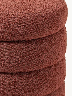 Bouclé poef Alto met opbergruimte^Westwing Collection Best