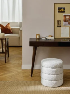 Bouclé poef Alto met opbergruimte^Westwing Collection Outlet
