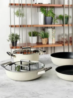 Braadpan 50's Style met deksel en antiaanbaklaag^Smeg Outlet