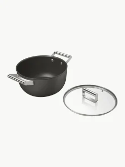 Braadpan 50's Style met deksel en antiaanbaklaag^Smeg Best