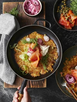 Braadpan Signature Collection uit gietijzer met houten handvat^LE CREUSET Clearance