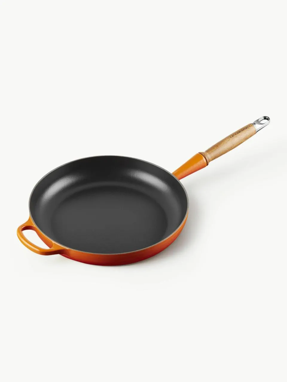 Braadpan Signature Collection uit gietijzer met houten handvat^LE CREUSET Hot