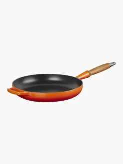 Braadpan Signature Collection uit gietijzer met houten handvat^LE CREUSET Hot