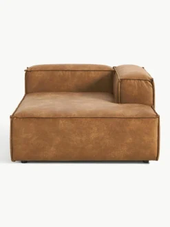 Chaise longue hoekmodule Lennon van gerecycled leer^Westwing Collection Outlet