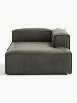 Chaise longue hoekmodule Lennon van gerecycled leer^Westwing Collection Sale