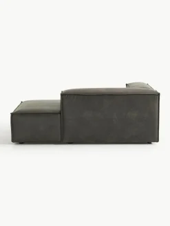Chaise longue hoekmodule Lennon van gerecycled leer^Westwing Collection Sale