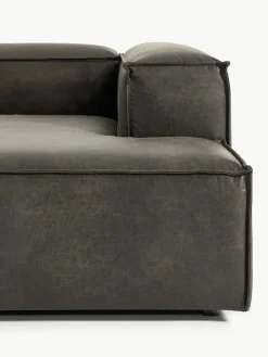 Chaise longue hoekmodule Lennon van gerecycled leer^Westwing Collection Sale