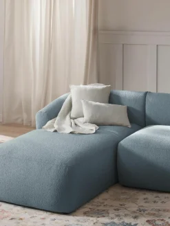 Chaise longue hoekmodule Sofia uit bouclé^Westwing Collection Discount
