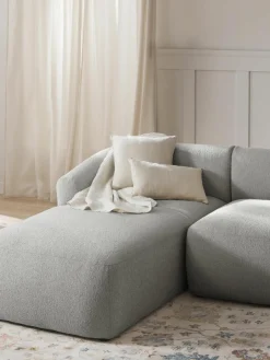 Chaise longue hoekmodule Sofia uit bouclé^Westwing Collection Outlet