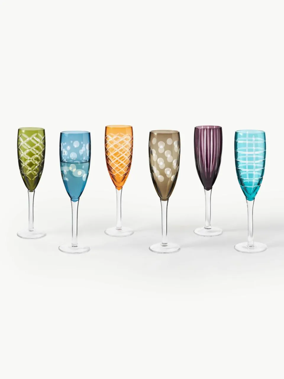 Champagneglazen Cuttings, set van 6^Pols Potten Sale