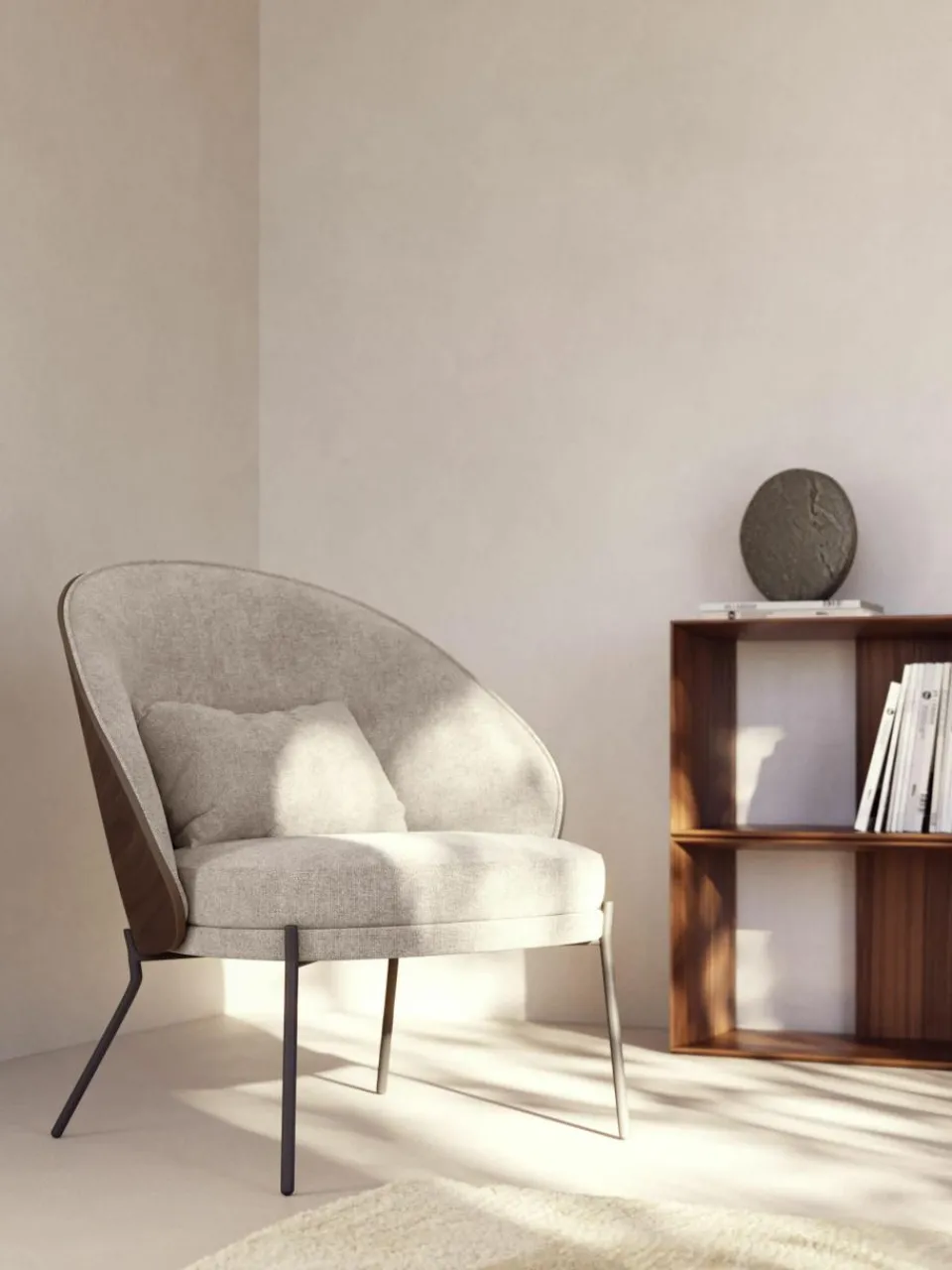 Chenille lounge fauteuil Eamy^Westwing Online