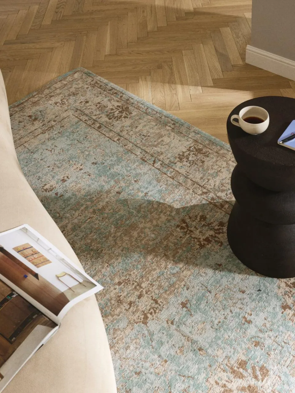 Chenille vloerkleed Rimini, handgeweven^Westwing Collection Best