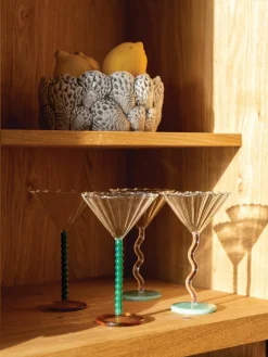 Cocktailglazen Curve uit borosilicaatglas, 2 stuks^&k Amsterdam New