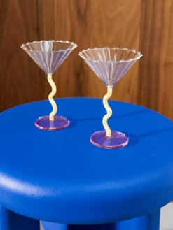 Cocktailglazen Curve van borosilicaatglas, 2 stuks^&k Amsterdam New