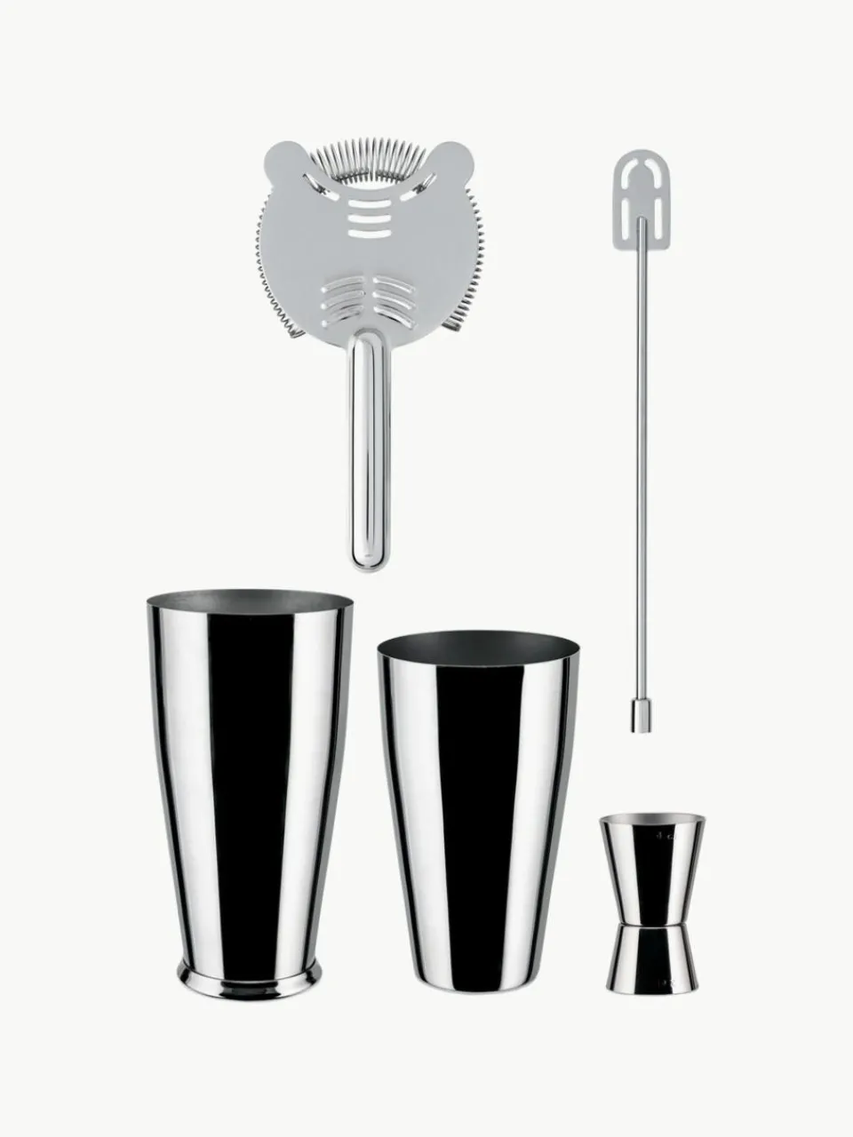 Cocktailset Lunar Eclipse van edelstaal, set van 5^ALESSI Clearance
