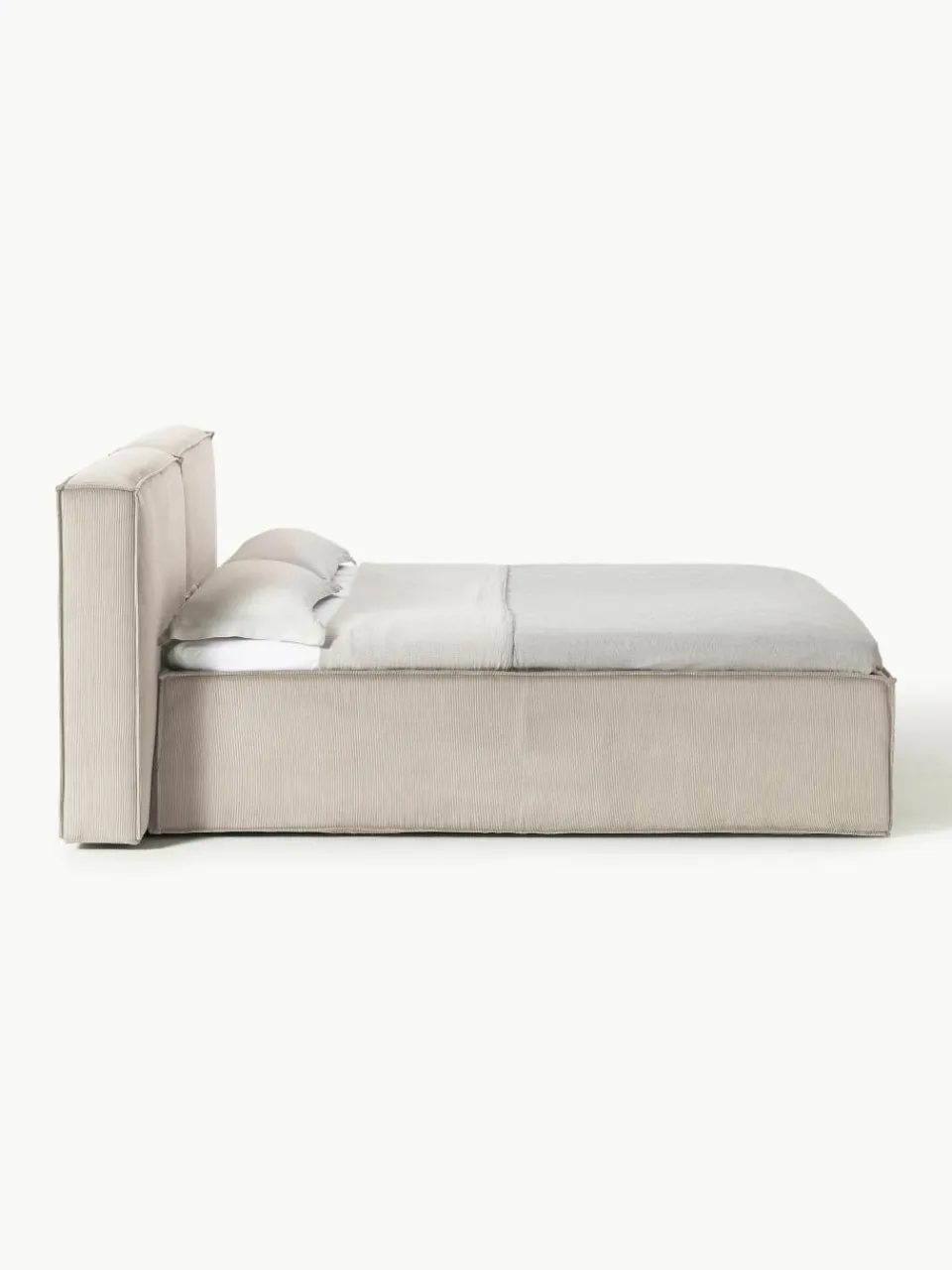 Corduroy boxspring bed Lennon^Westwing Collection Discount