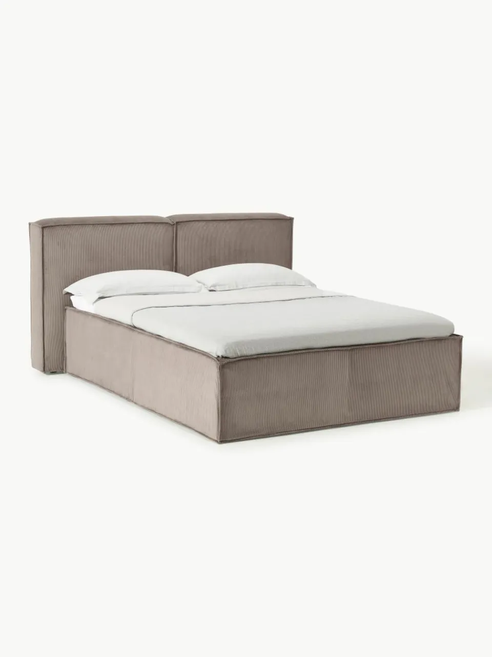 Corduroy boxspring bed Lennon^Westwing Collection Online