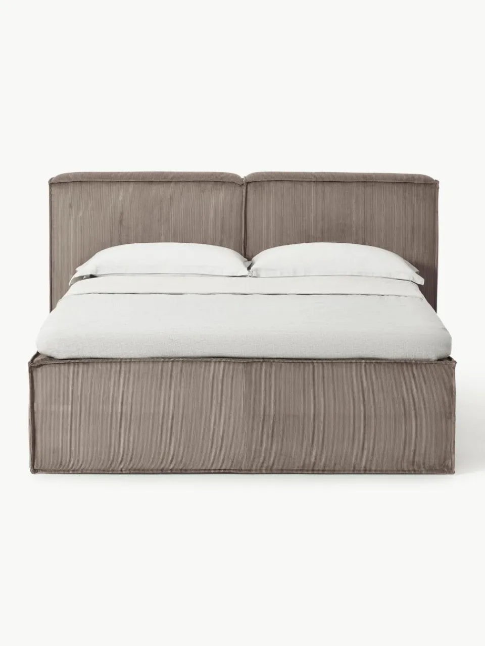 Corduroy boxspring bed Lennon^Westwing Collection Online