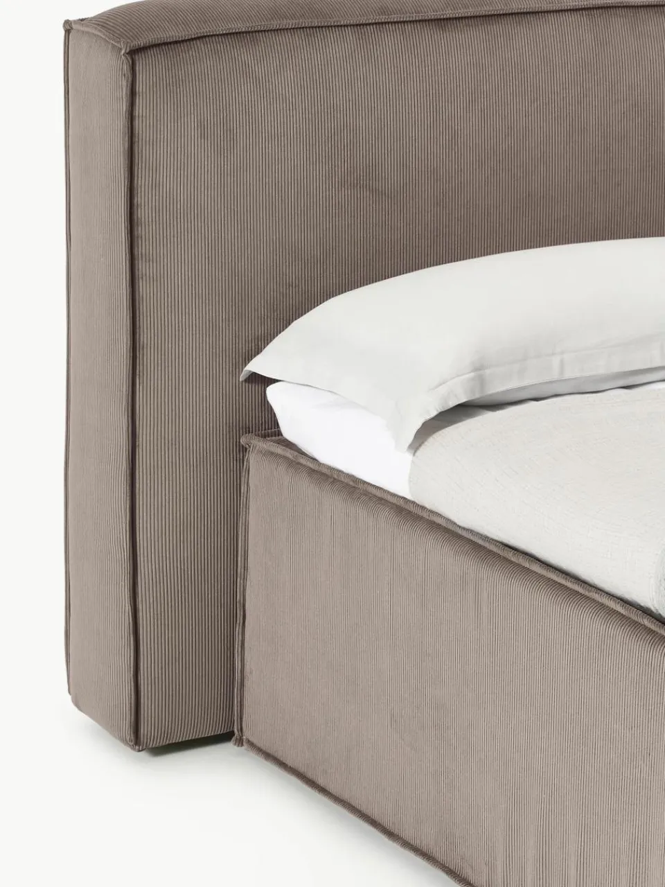 Corduroy boxspring bed Lennon^Westwing Collection Online