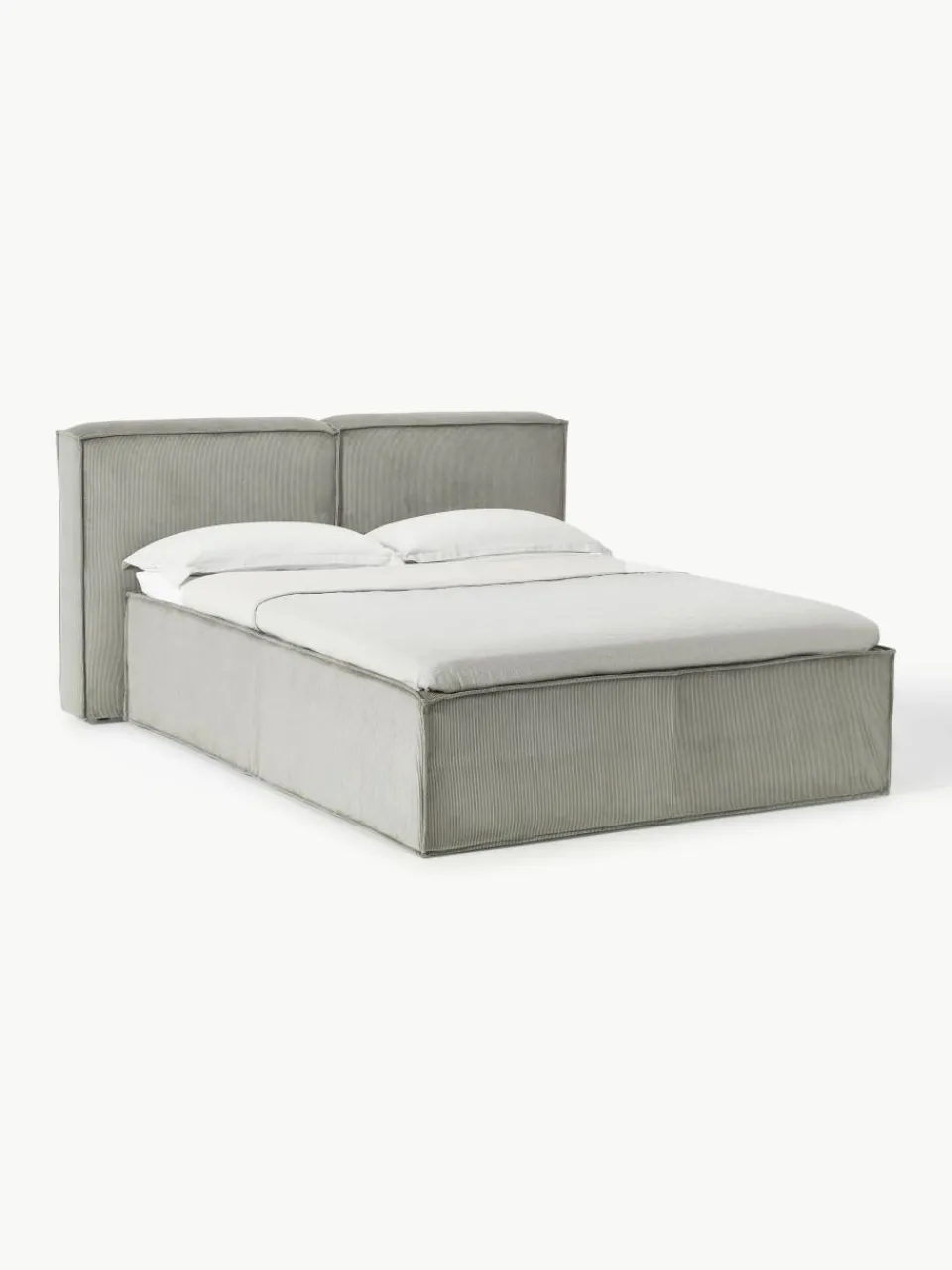 Corduroy boxspring bed Lennon^Westwing Collection Best