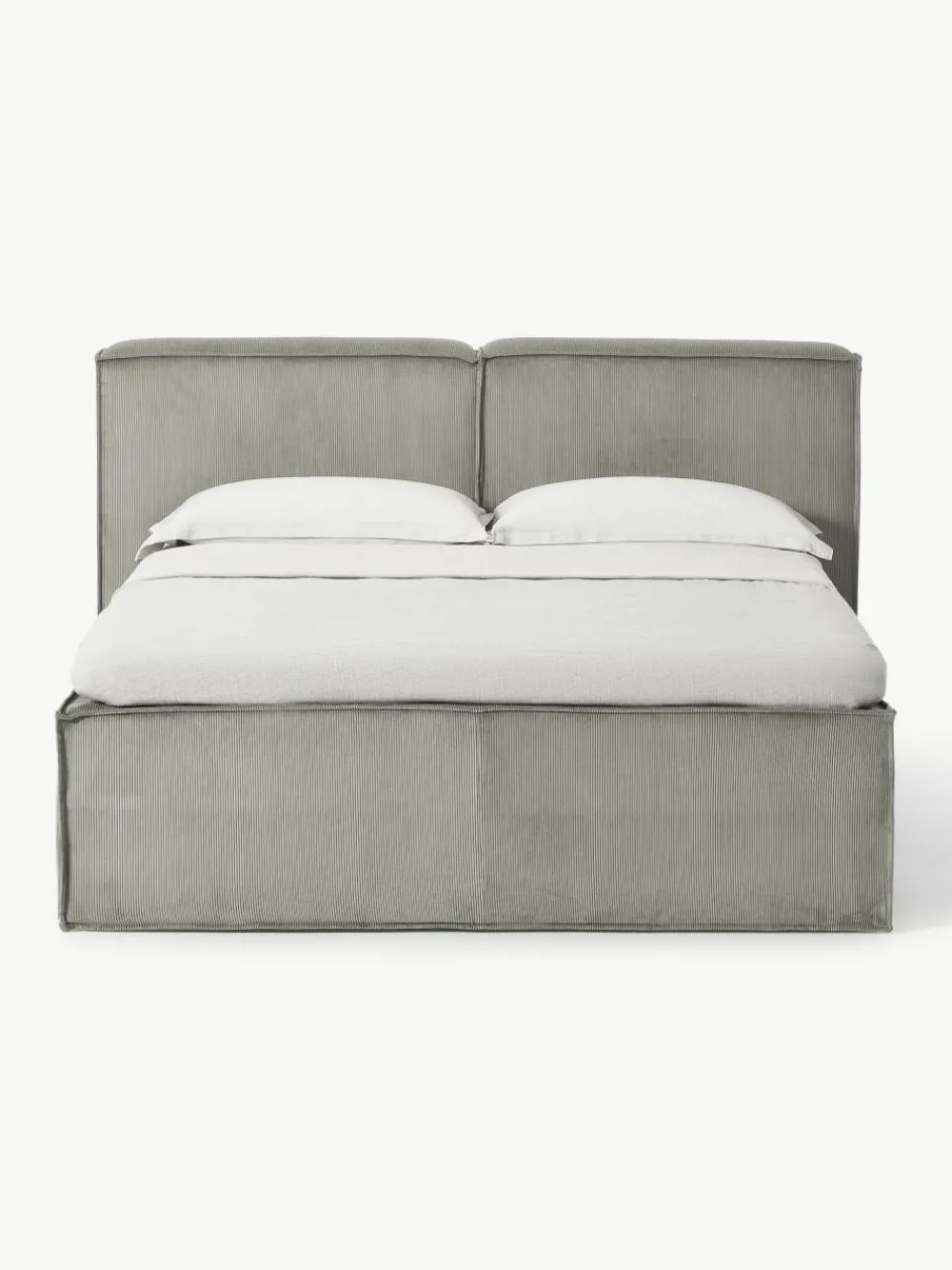 Corduroy boxspring bed Lennon^Westwing Collection Best