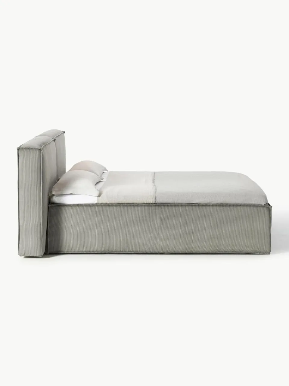 Corduroy boxspring bed Lennon^Westwing Collection Best
