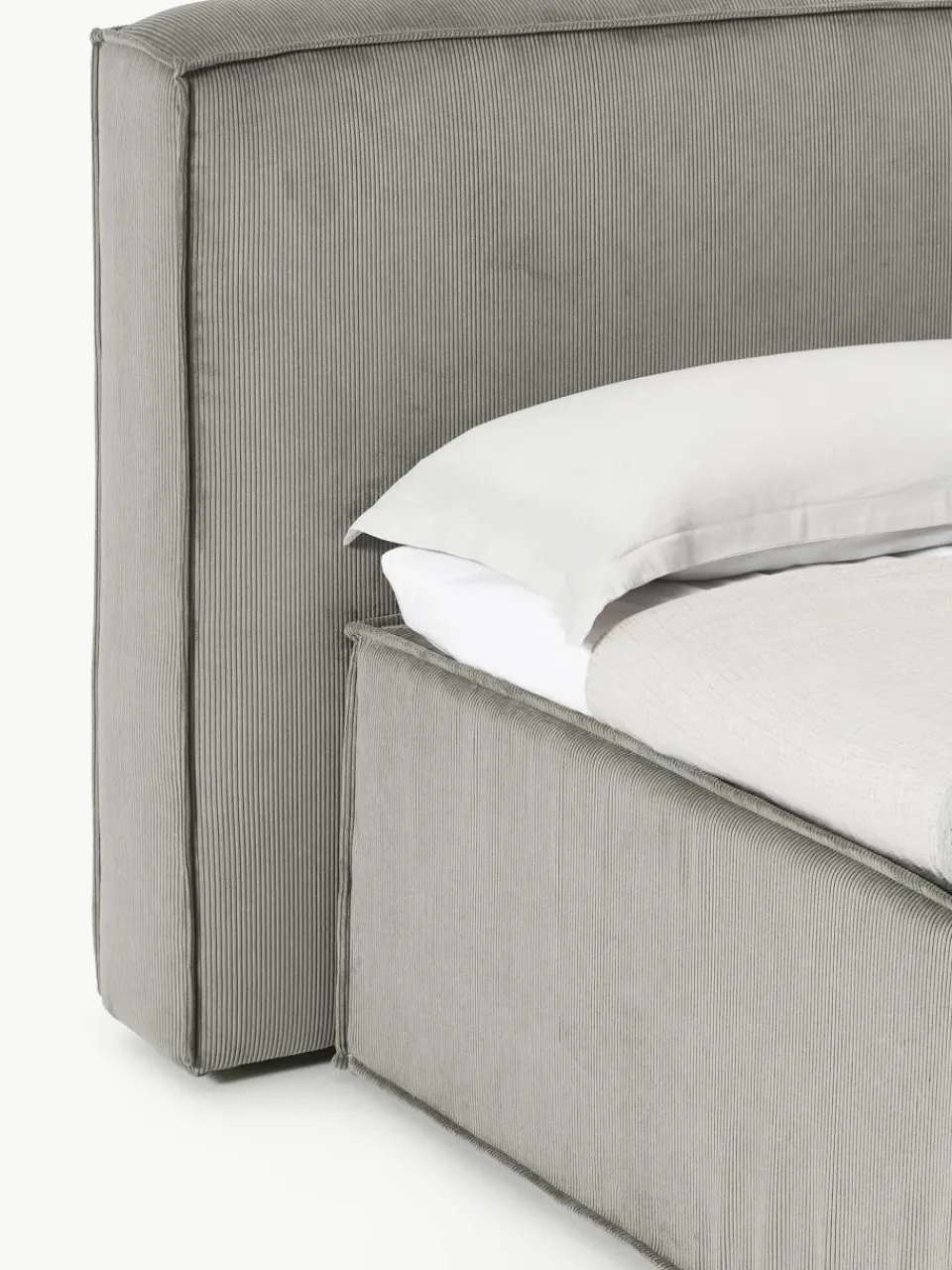 Corduroy boxspring bed Lennon^Westwing Collection Best
