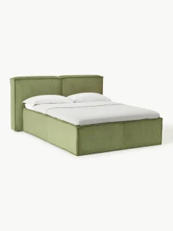 Corduroy boxspring bed Lennon^Westwing Collection Outlet