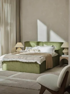 Corduroy boxspring bed Lennon^Westwing Collection Outlet