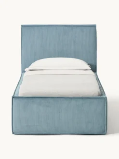 Corduroy eenpersoonsbed Dream met opbergruimte^Westwing Collection New