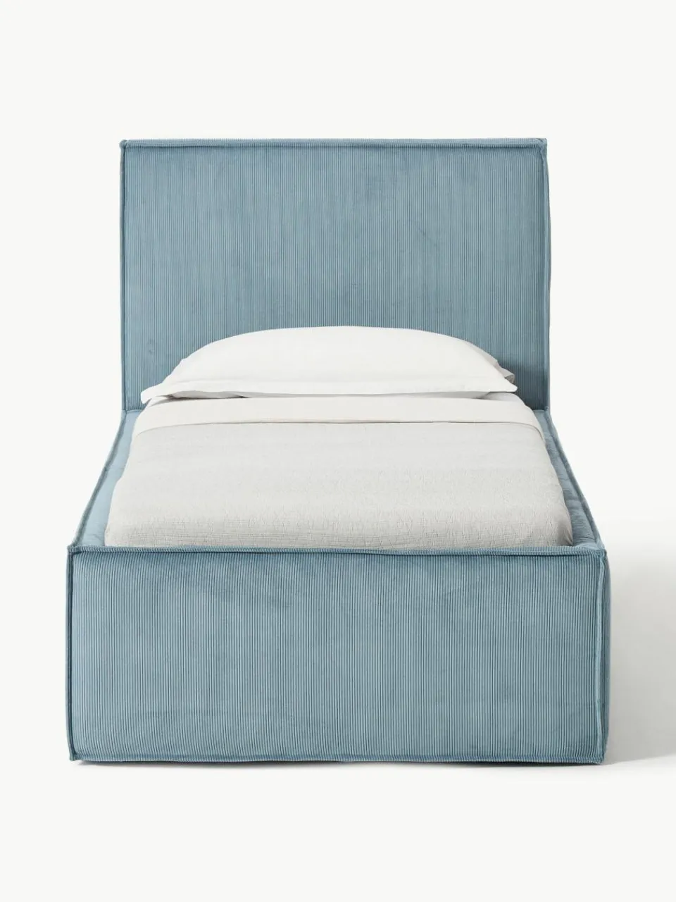 Corduroy eenpersoonsbed Dream met opbergruimte^Westwing Collection New