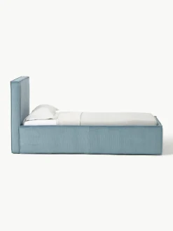 Corduroy eenpersoonsbed Dream met opbergruimte^Westwing Collection New
