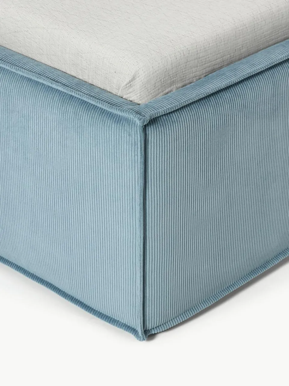 Corduroy eenpersoonsbed Dream met opbergruimte^Westwing Collection New