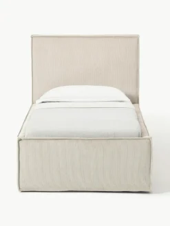 Corduroy eenpersoonsbed Dream met opbergruimte^Westwing Collection New