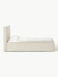 Corduroy eenpersoonsbed Dream met opbergruimte^Westwing Collection New