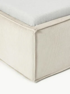 Corduroy eenpersoonsbed Dream met opbergruimte^Westwing Collection New