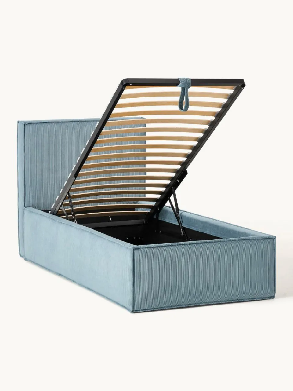 Corduroy gestoffeerd bed Dream met opbergruimte^Westwing Collection Clearance
