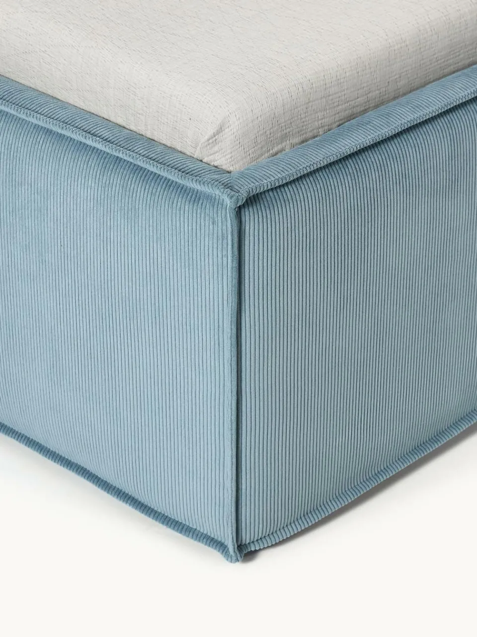 Corduroy gestoffeerd bed Dream met opbergruimte^Westwing Collection Clearance