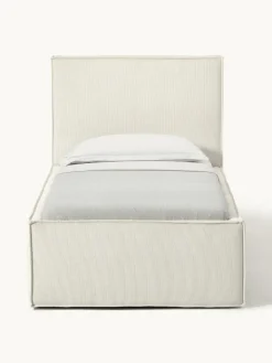 Corduroy gestoffeerd bed Dream met opbergruimte^Westwing Collection Fashion