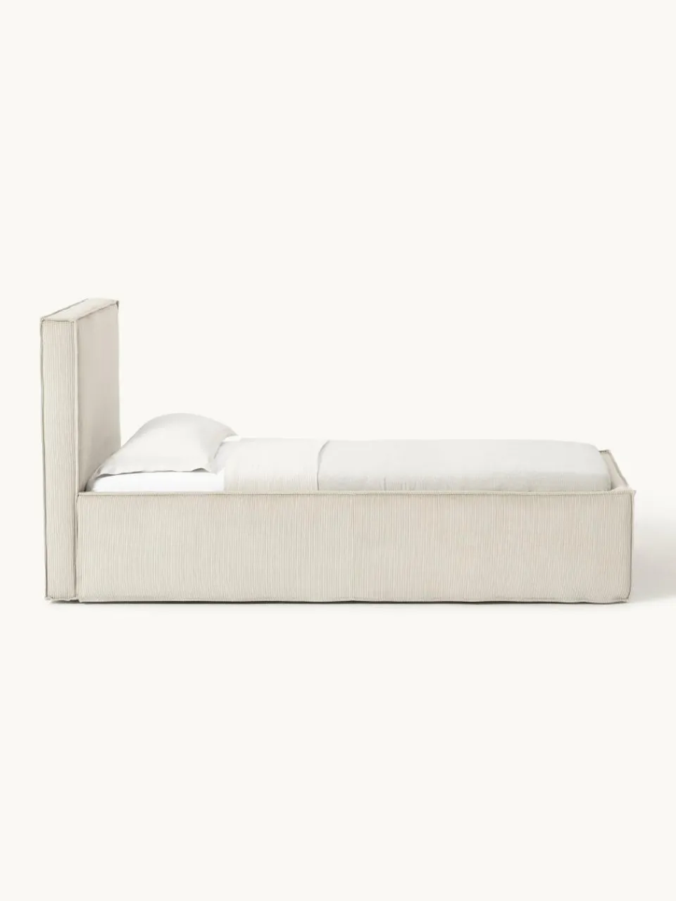 Corduroy gestoffeerd bed Dream met opbergruimte^Westwing Collection Clearance