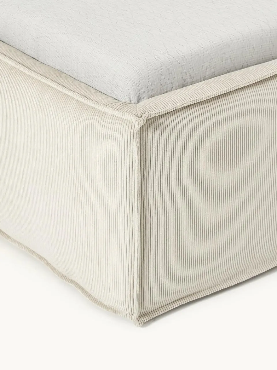 Corduroy gestoffeerd bed Dream met opbergruimte^Westwing Collection Clearance