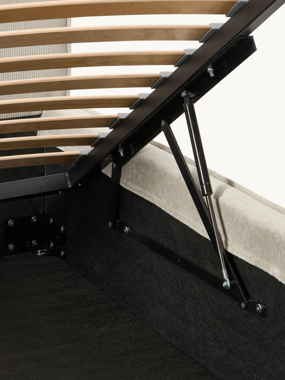 Corduroy gestoffeerd bed Dream met opbergruimte^Westwing Collection Clearance