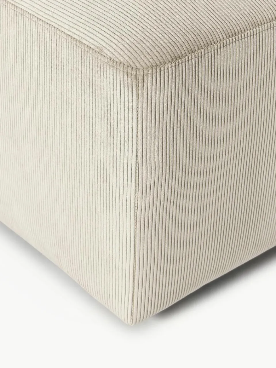 Corduroy poef Melva, B 99 x D 42 cm^Westwing Collection Clearance