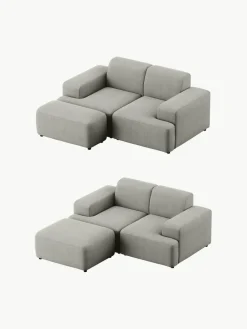 Corduroy poef Melva B 99 x D 72 cm^Westwing Collection Online